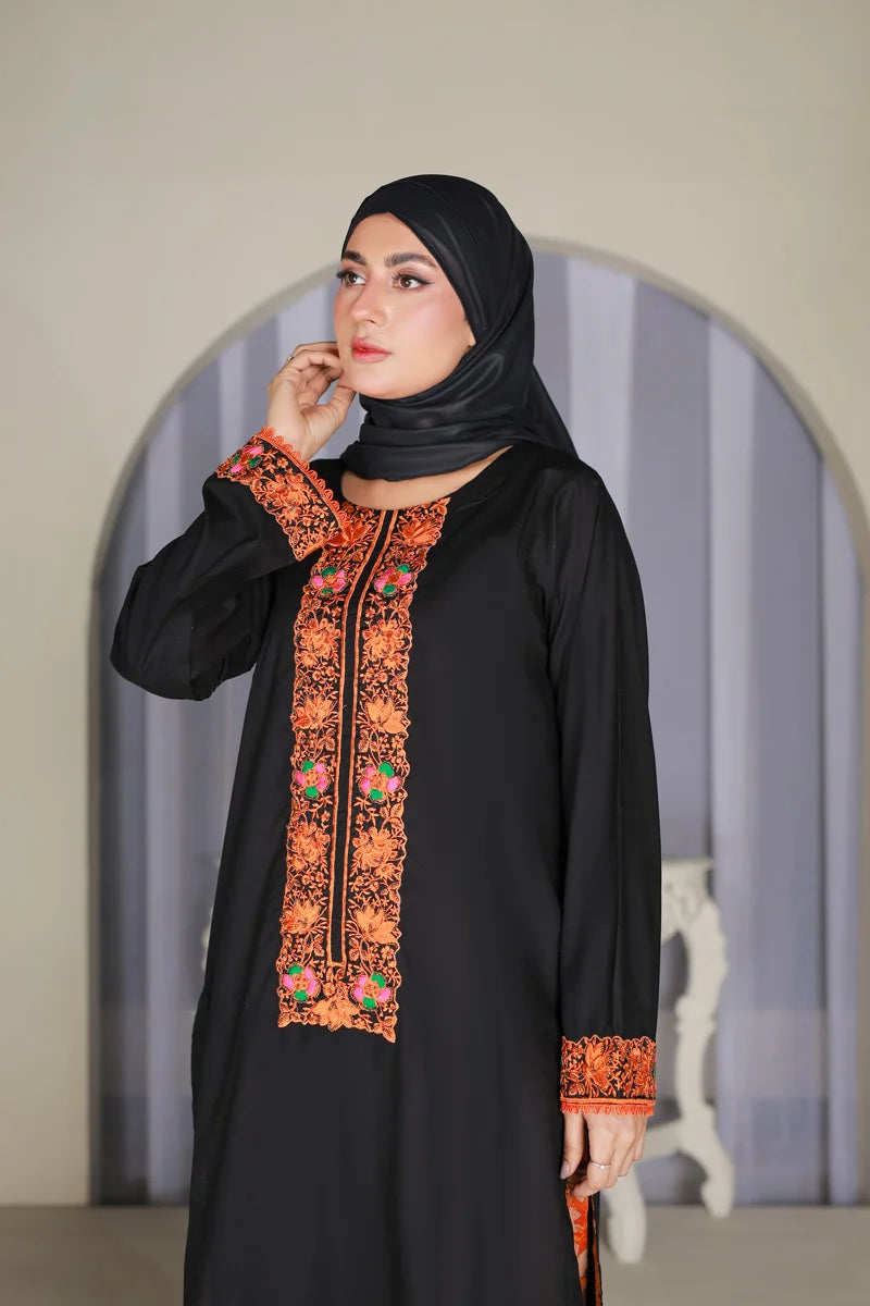 Black Flame Kurta Set by Bint-e-Habib - Rang-e-Noor Summer Collection 26 image 5