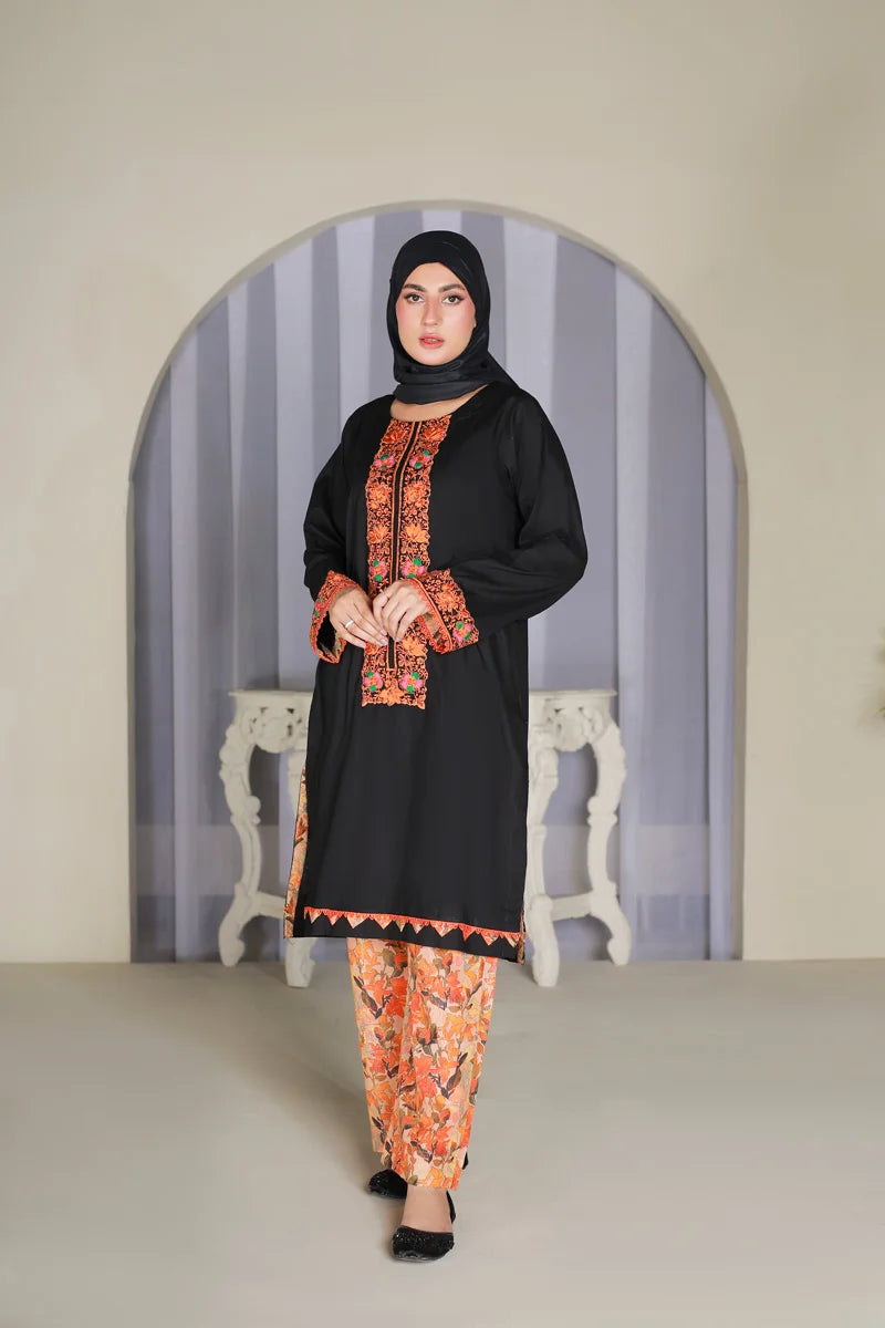 Black Flame Kurta Set by Bint-e-Habib - Rang-e-Noor Summer Collection 26 image 6