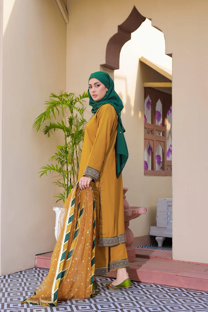 Golden Zest Ensemble by Bint-e-Habib - Rang-e-Noor Summer Collection 26 image 2