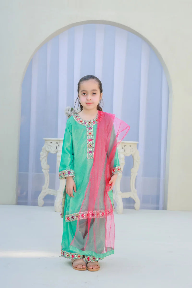 Little Mint Blossom Festive Suit Set
