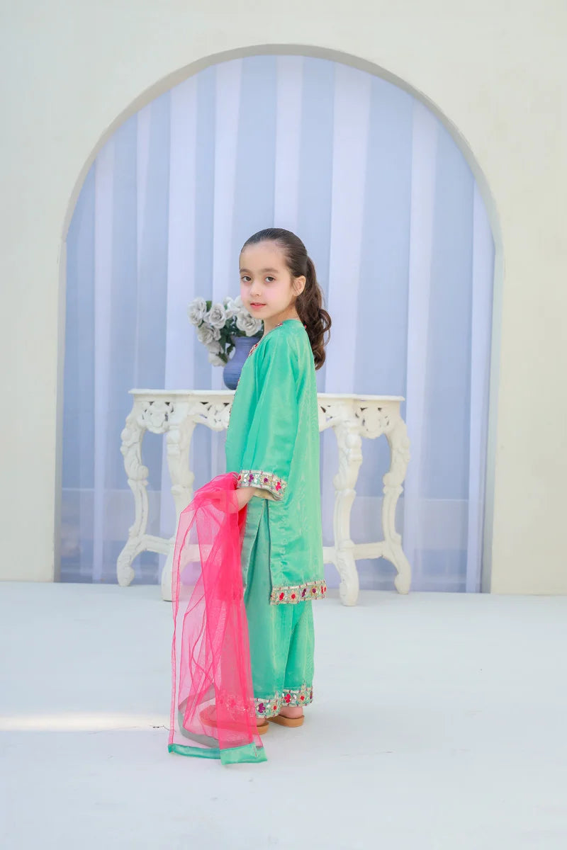 Little Mint Blossom Festive Suit Set