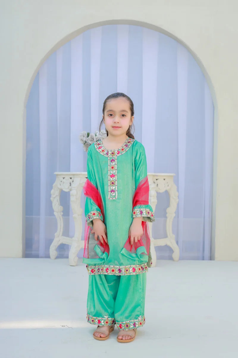 Little Mint Blossom Festive Suit Set