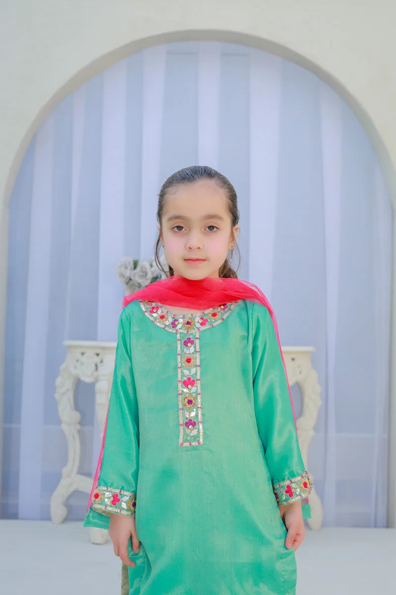 Little Mint Blossom Festive Suit Set