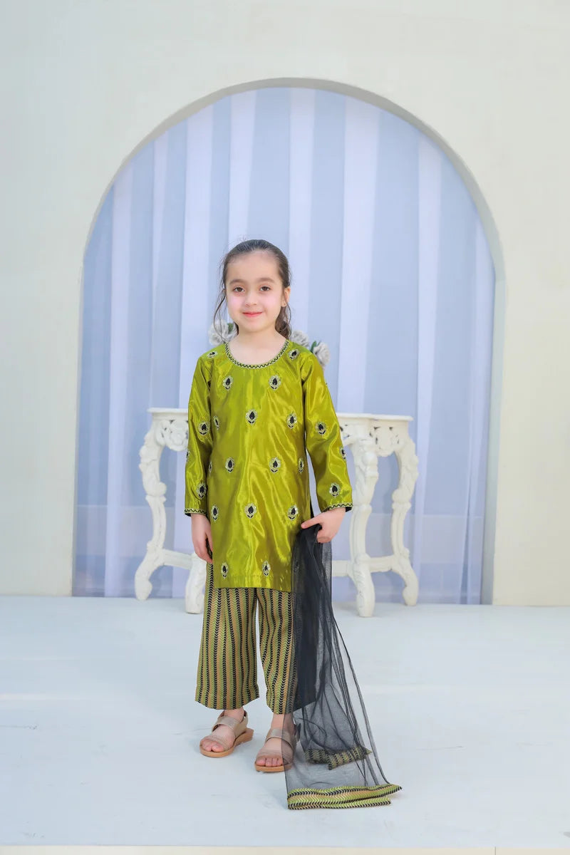 Little Olive Charm Embroidered Suit Set