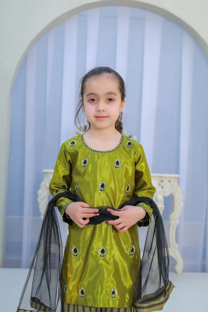Little Olive Charm Embroidered Suit Set