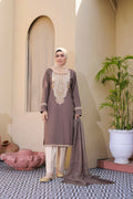 Mocha Grace Ensemble by Bint-e-Habib - Rang-e-Noor Summer Collection 26 image 1