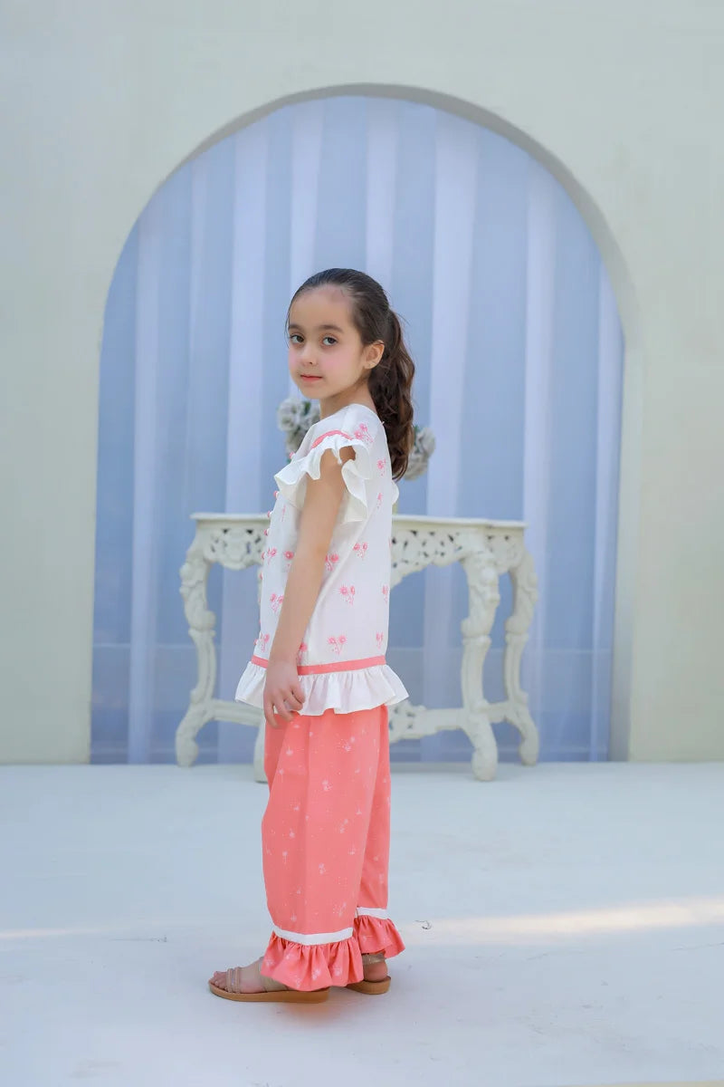 Peach Blossom Frill Co-Ord Set