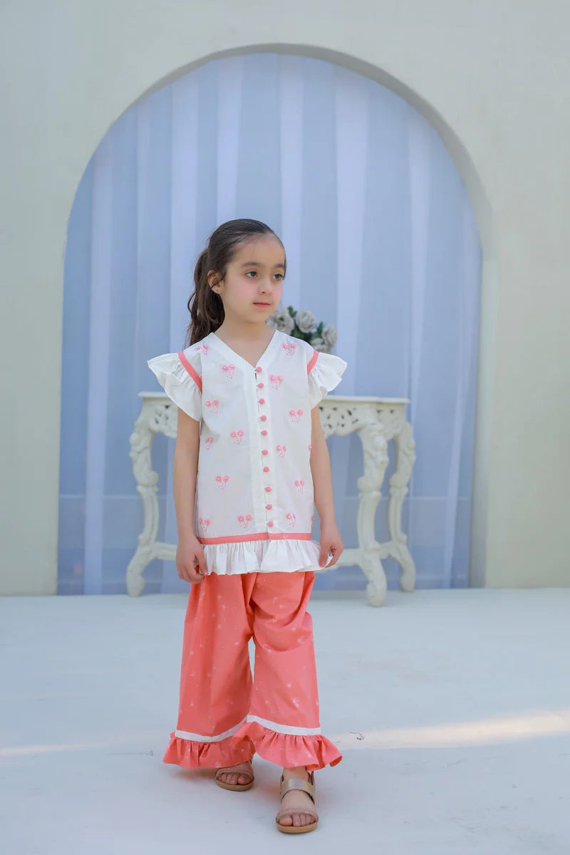Peach Blossom Frill Co-Ord Set