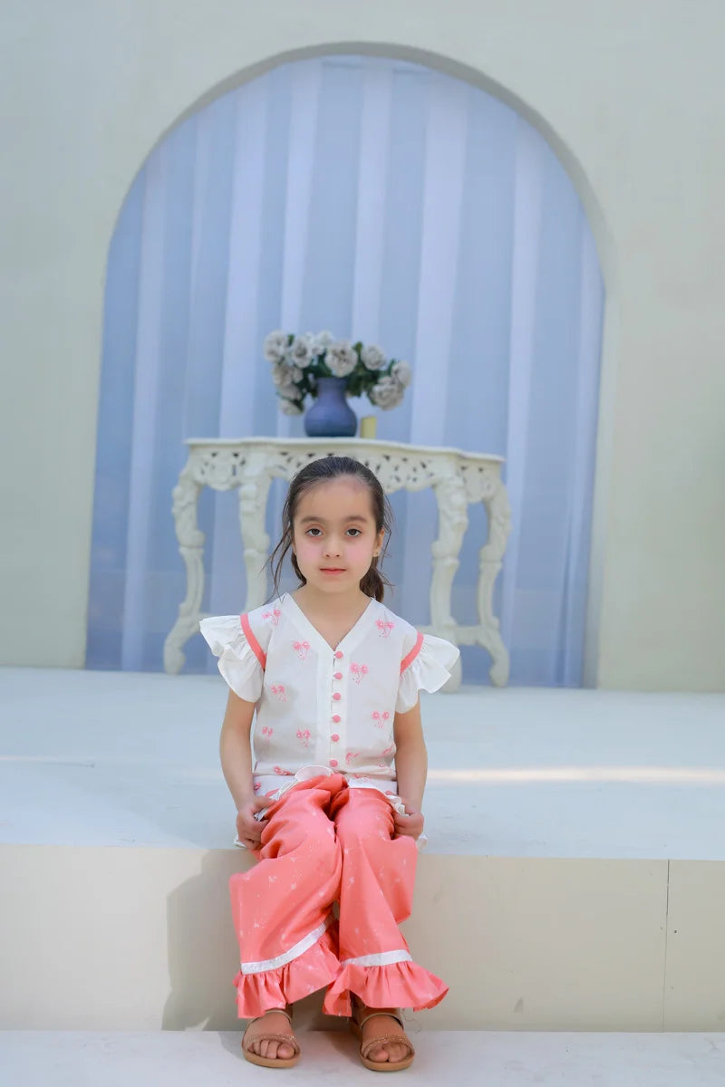 Peach Blossom Frill Co-Ord Set