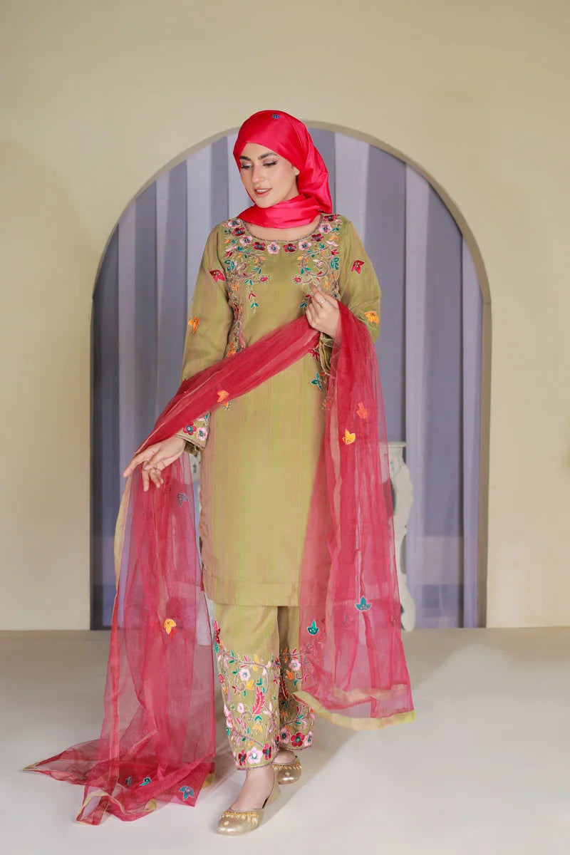 Raqs e Bahar Parrot Elegance by Bint-e-Habib - Bint-e-Habib Festive Collection 26 image 3