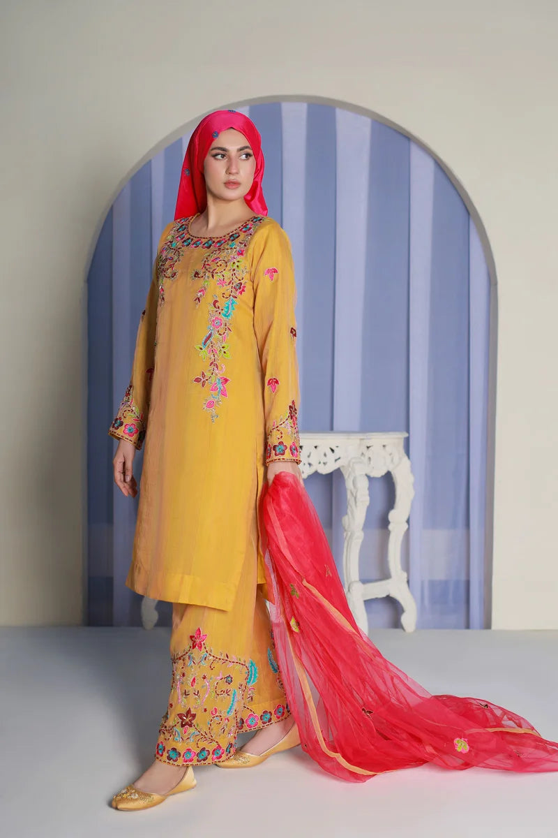 Raqs e Bahar Yellow Elegance by Bint-e-Habib - Bint-e-Habib Festive Collection 26 image 3