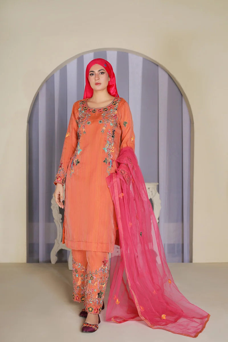 Raqs e Bahar Orange Elegance