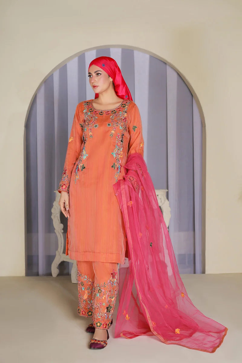 Raqs e Bahar Orange Elegance