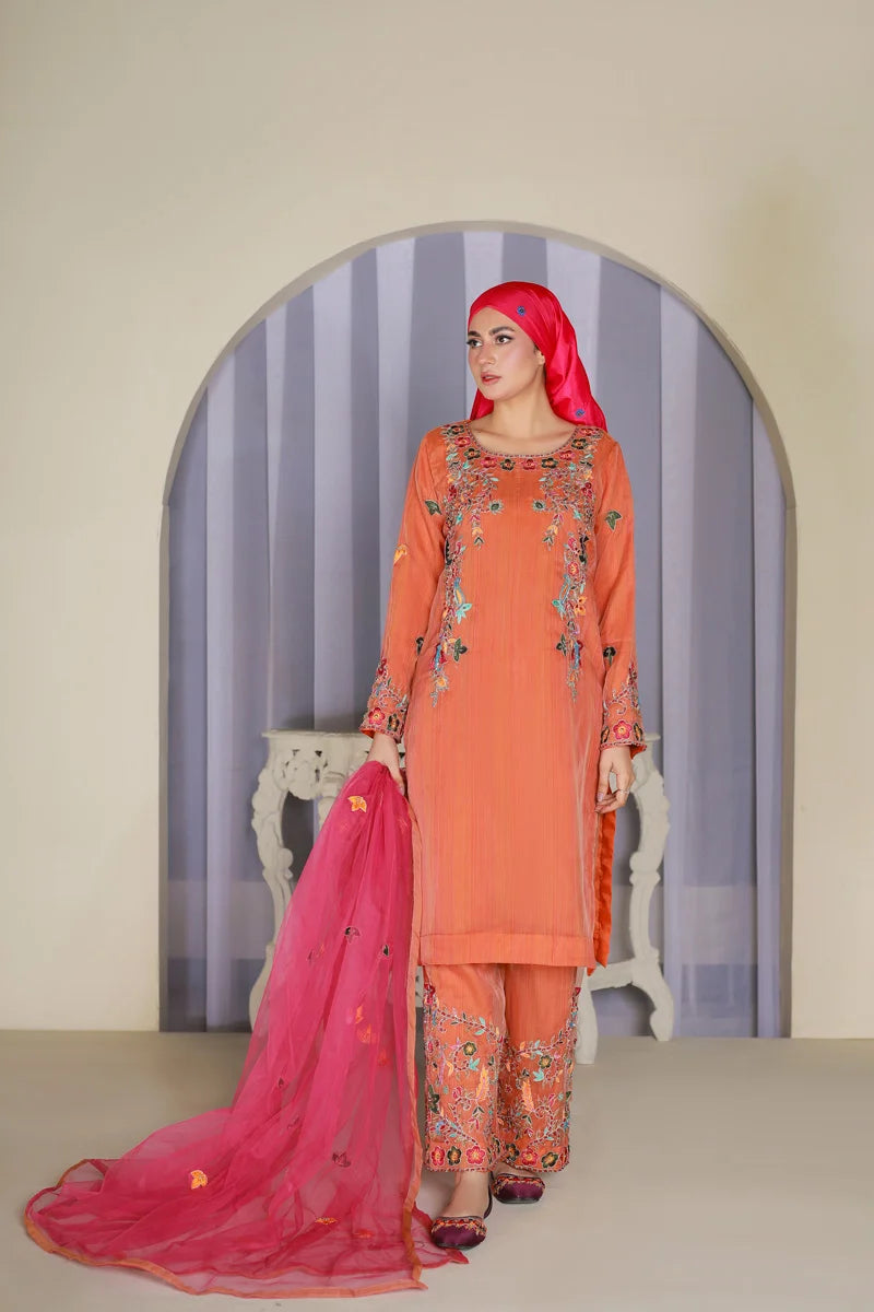 Raqs e Bahar Orange Elegance