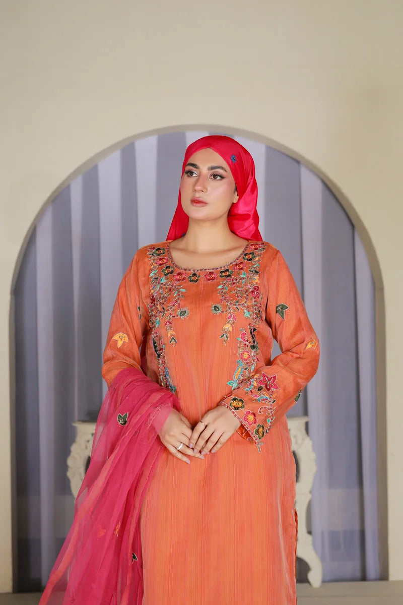 Raqs e Bahar Orange Elegance