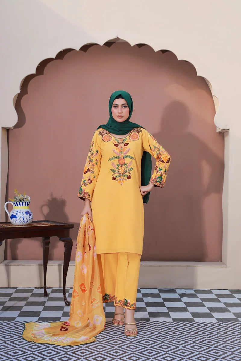 Sunflower Bloom Ensemble by Bint-e-Habib - Rang-e-Noor Summer Collection 26 image 1