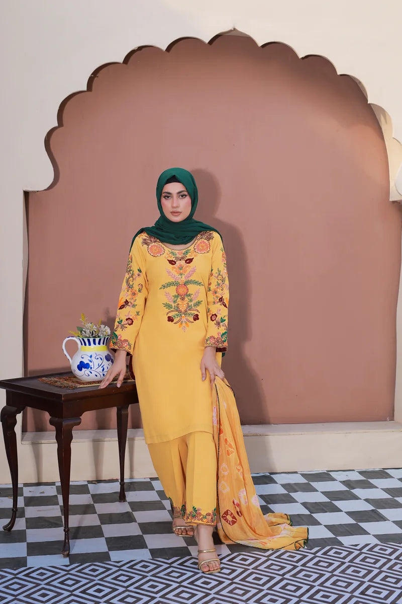 Sunflower Bloom Ensemble by Bint-e-Habib - Rang-e-Noor Summer Collection 26 image 5